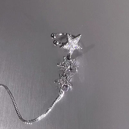 Star Cuff Earring Chained