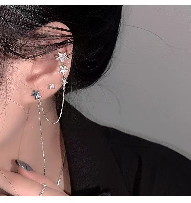 Star Cuff Earring Chained