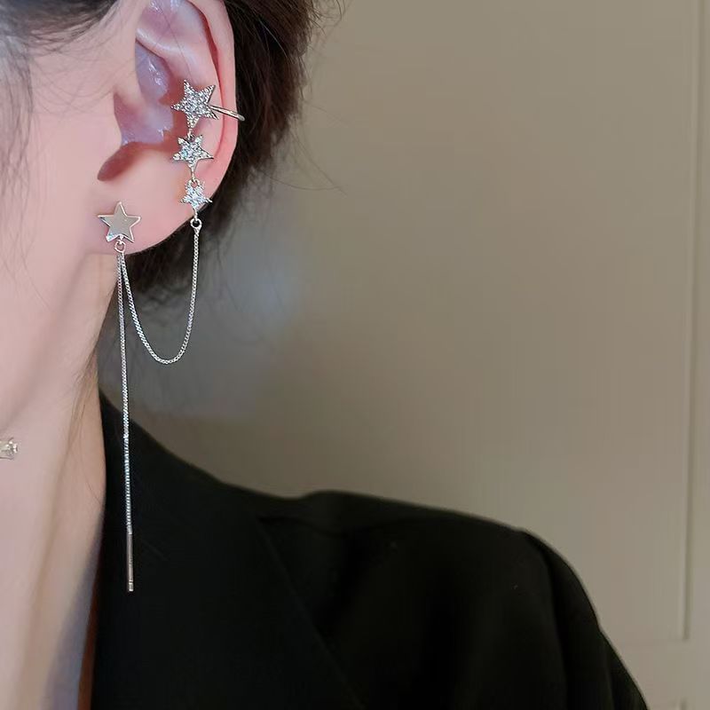 Star Cuff Earring Chained