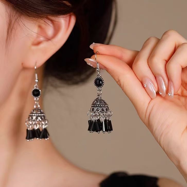 Beaded Earring Gemstone Dangle