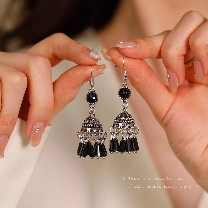 Beaded Earring Gemstone Dangle