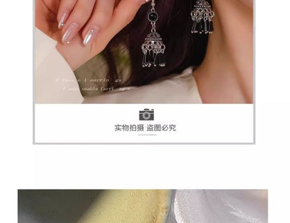 Beaded Earring Gemstone Dangle