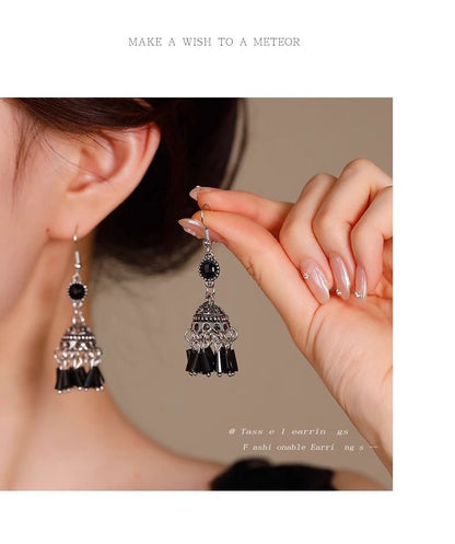 Beaded Earring Gemstone Dangle