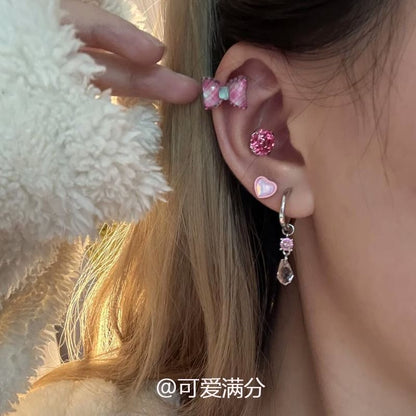 Bow Rose Alloy Earring