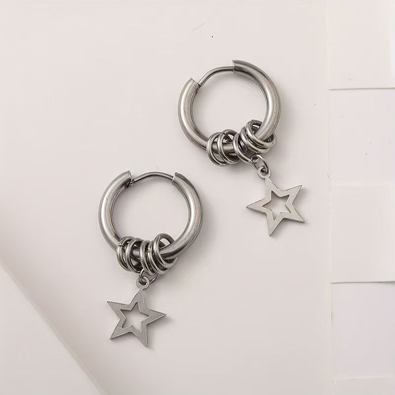 Drop Earring Star Alloy