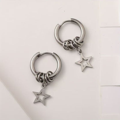 Drop Earring Star Alloy