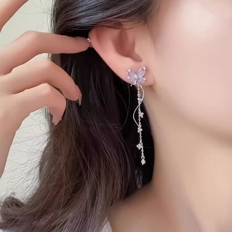 Butterfly Alloy Dangle Earring