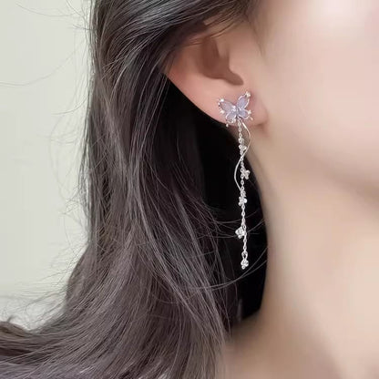 Butterfly Alloy Dangle Earring