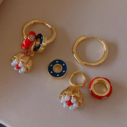 Drop Lotus Alloy Earring