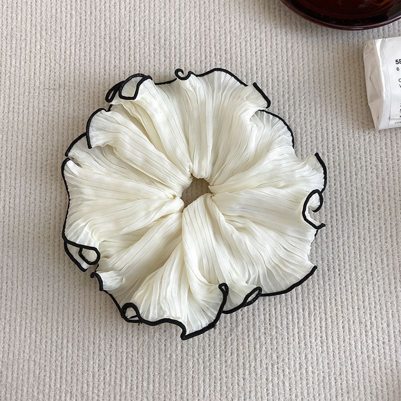 Contrast Trim Scrunchie