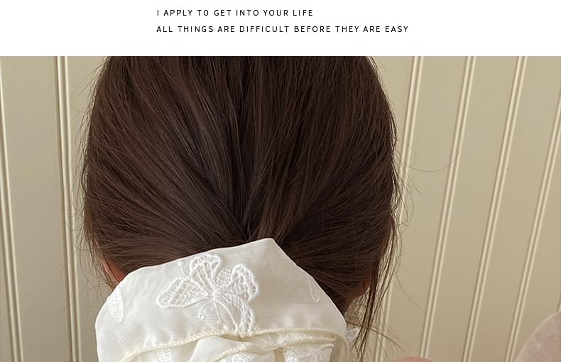 Scrunchie Butterfly Embroidered