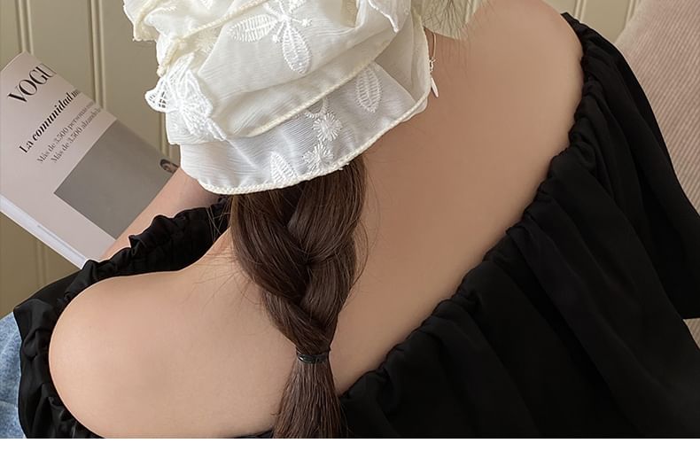 Scrunchie Butterfly Embroidered