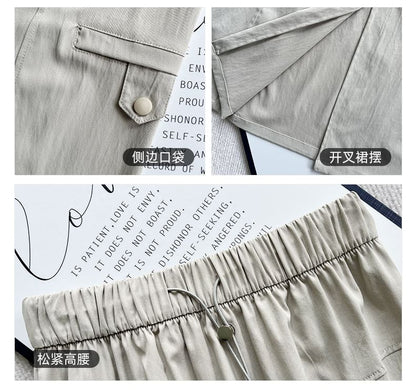 Plain High Rise Maxi A-Line Skirt
