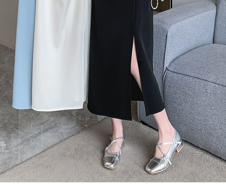 Plain High Rise Maxi Skirt