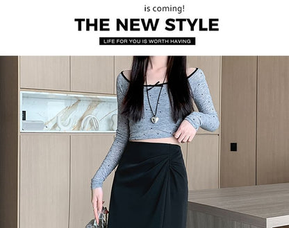 Plain High Rise Maxi Skirt