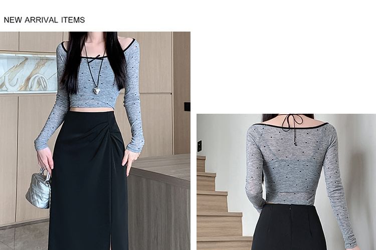 Plain High Rise Maxi Skirt