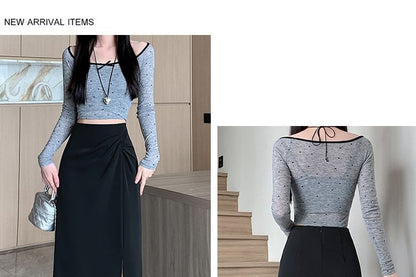 Plain High Rise Maxi Skirt
