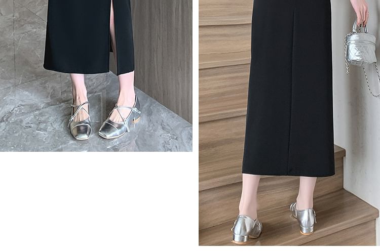 Plain High Rise Maxi Skirt