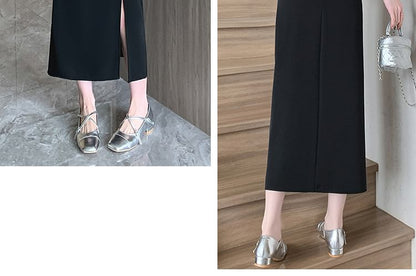 Plain High Rise Maxi Skirt