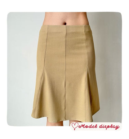 Plain High Rise Mini A-Line Skirt