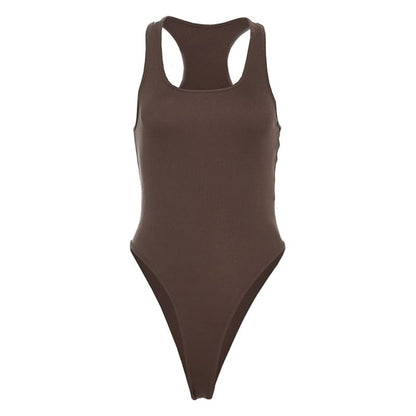 Thin-Strap Bodysuit with Low-Rise Pleated Mini Skirt