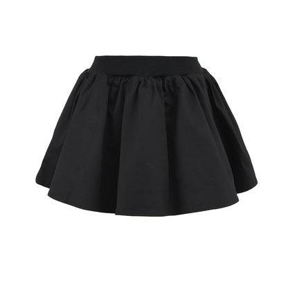 Solid Mini Skirt with Cinched Waistband