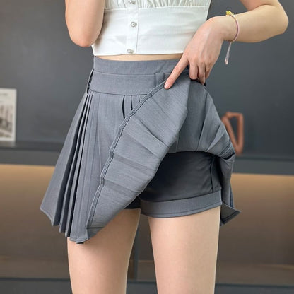 Elevated Pleated Micro Skirt with Smooth Fabric