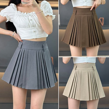 Elevated Pleated Micro Skirt with Smooth Fabric