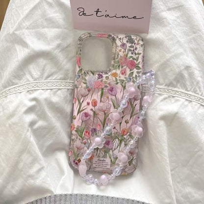 / Floral Strap Case Phone Set
