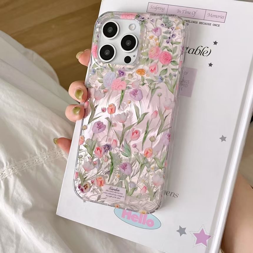 / Floral Strap Case Phone Set