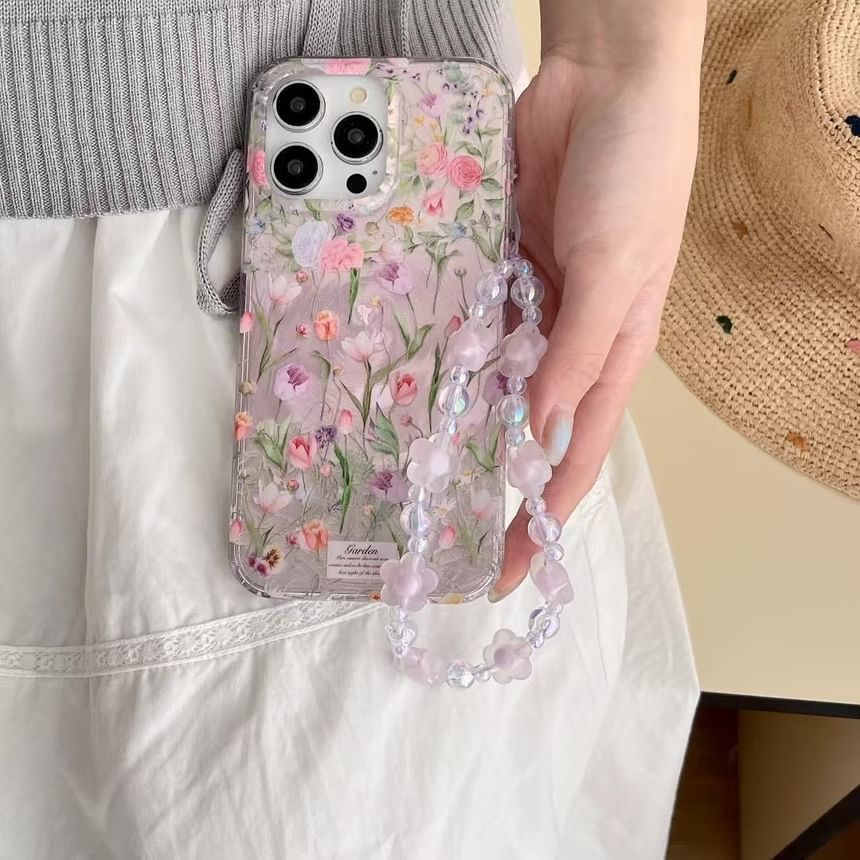 / Floral Strap Case Phone Set
