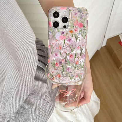 / Floral Strap Case Phone Set