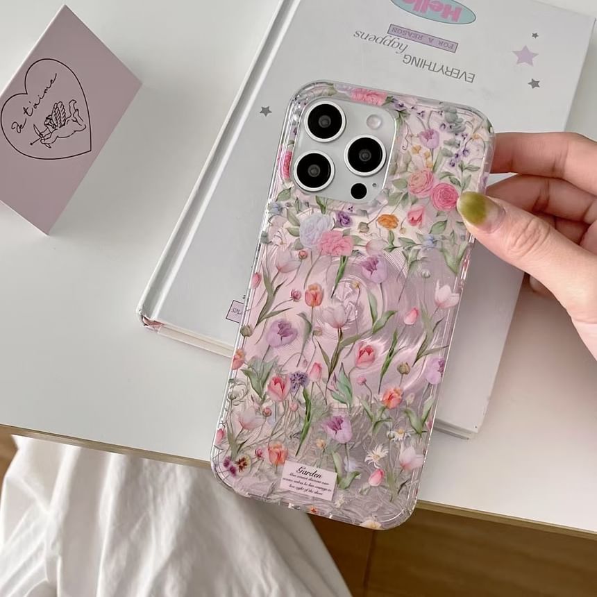 / Floral Strap Case Phone Set
