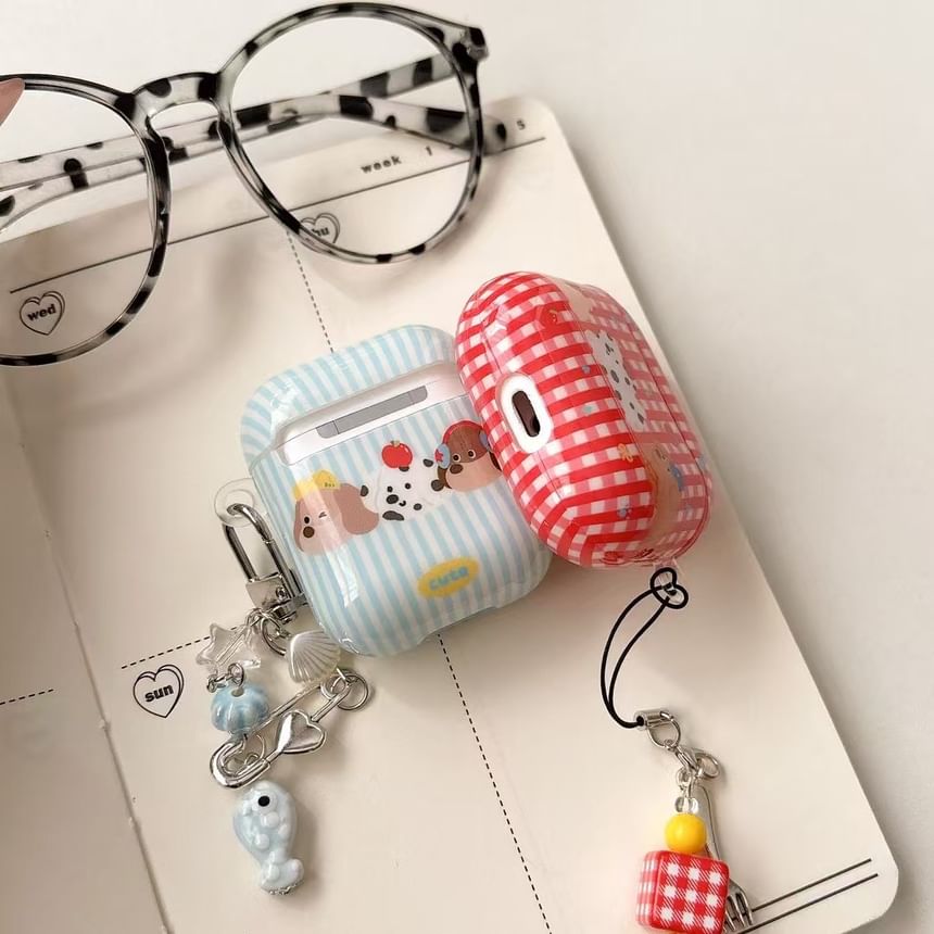 Plaid AirPods Apple Skin Earphone Case Pro Dog /