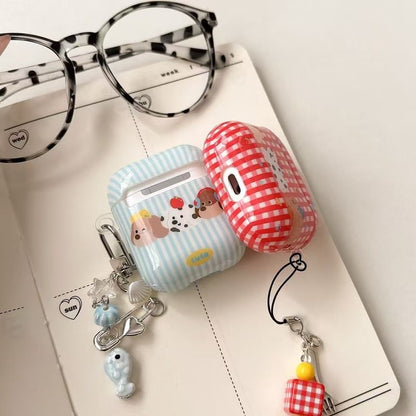 Plaid AirPods Apple Skin Earphone Case Pro Dog /
