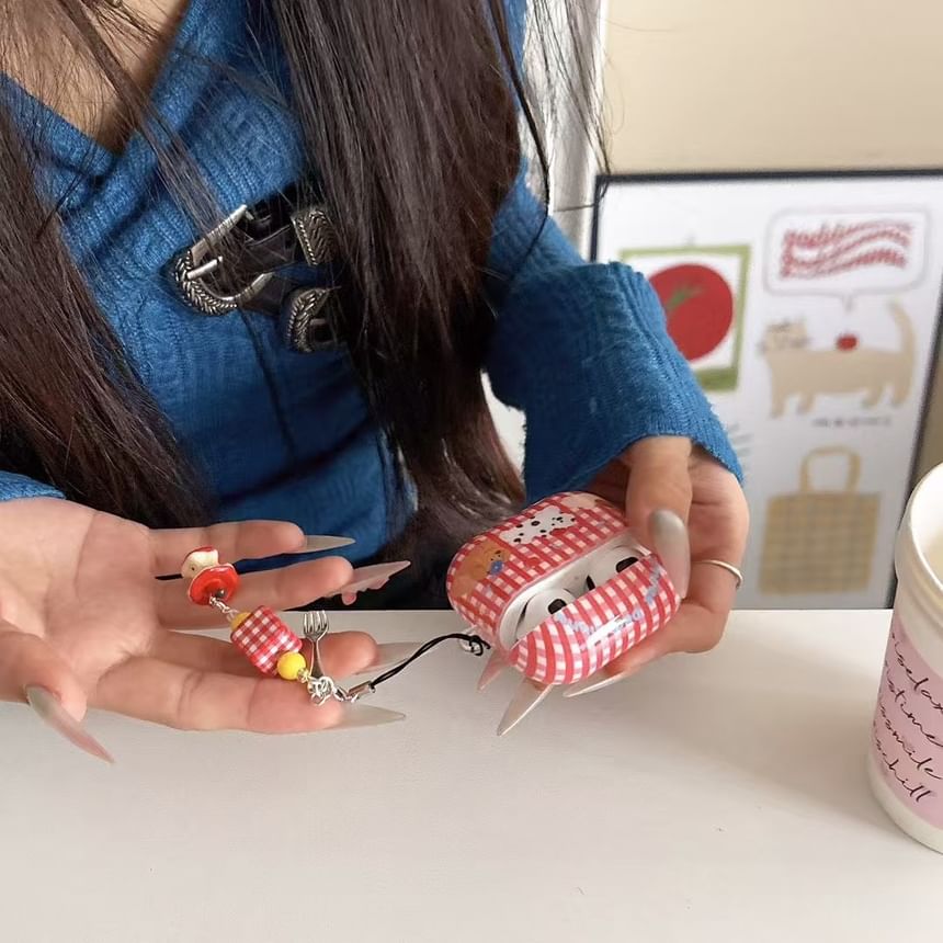 Plaid AirPods Apple Skin Earphone Case Pro Dog /