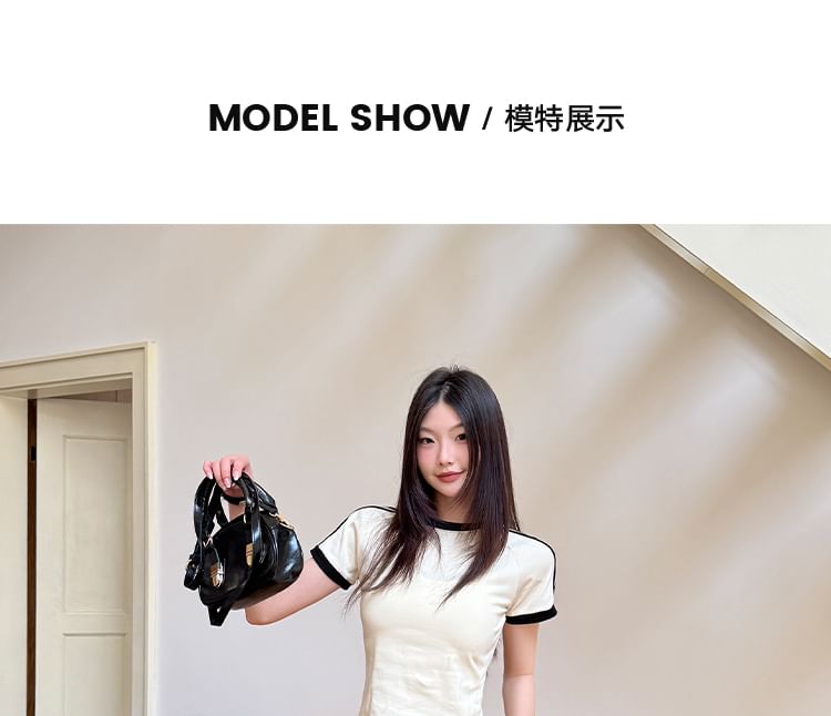 Smooth Midi A-Line Skirt with Elevated Waistband