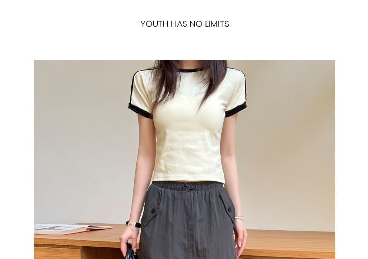Smooth Midi A-Line Skirt with Elevated Waistband