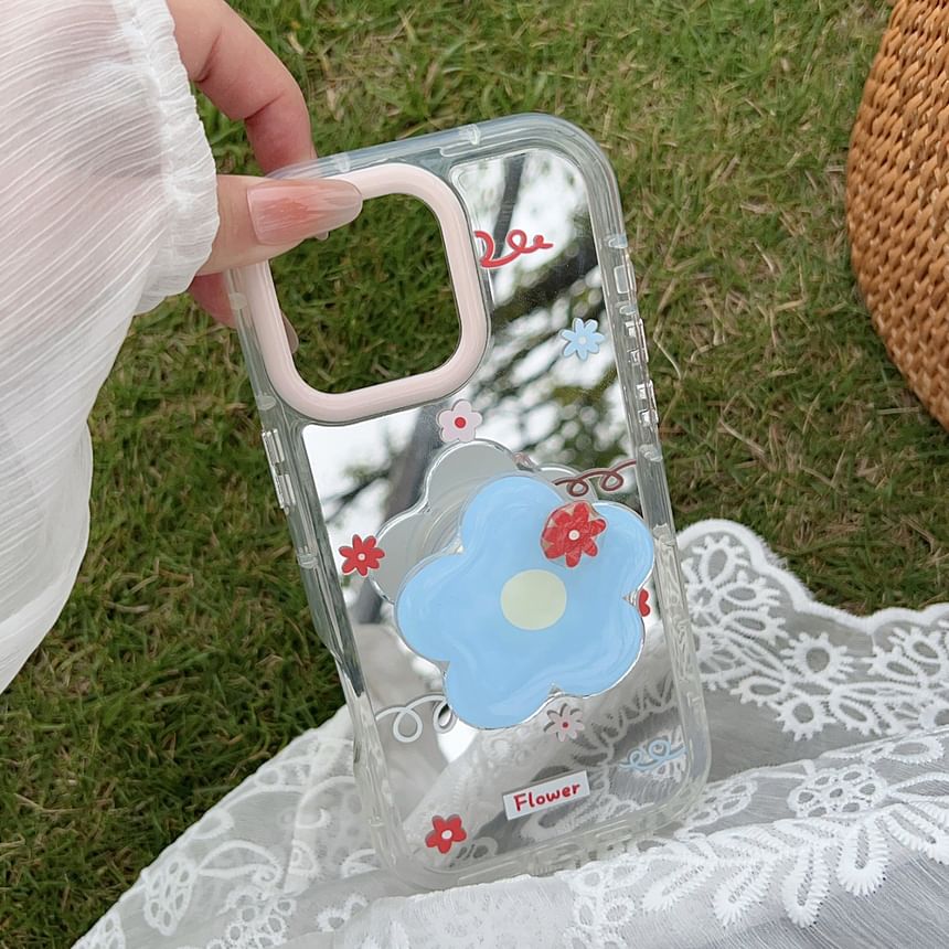 Phone Floral Case Mirrored