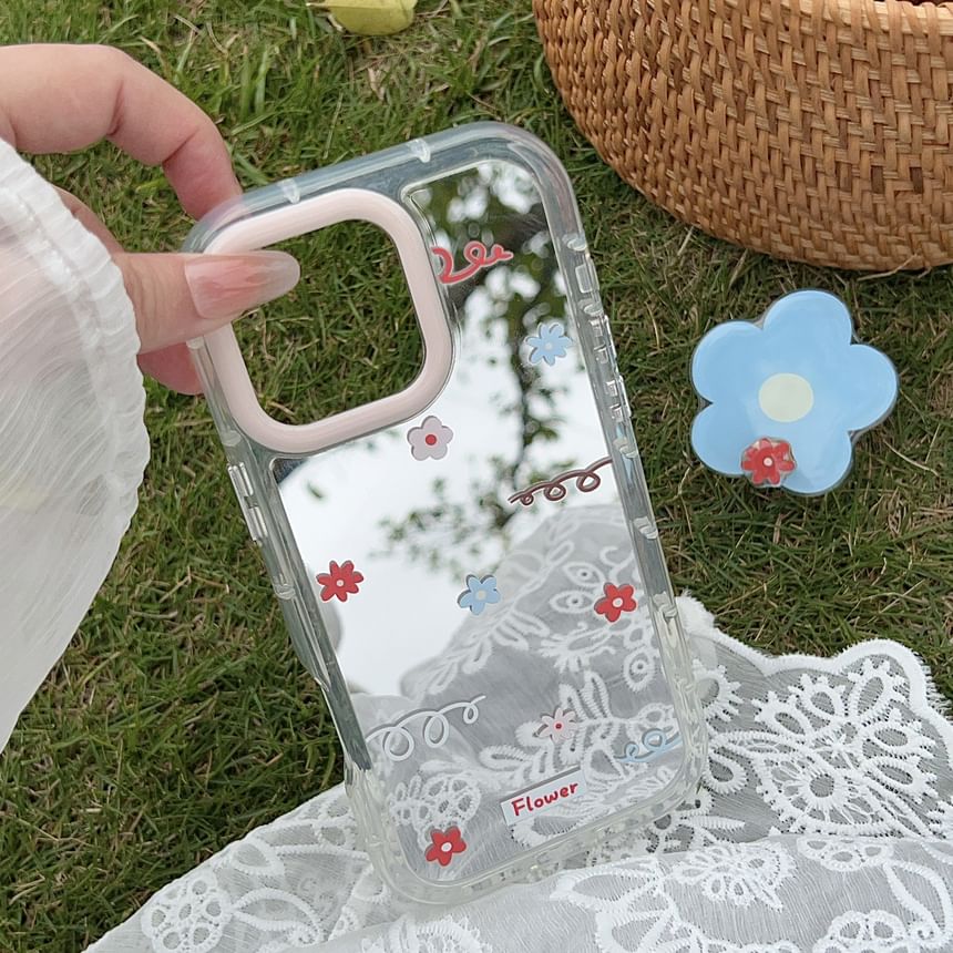 Phone Floral Case Mirrored