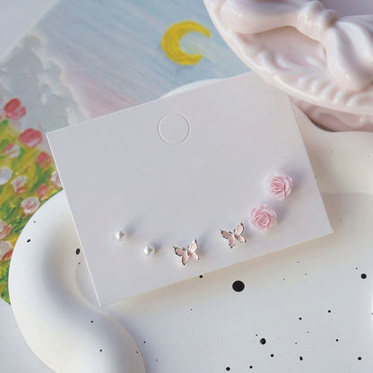 925 6: Set of Earring Stud Sterling Silver