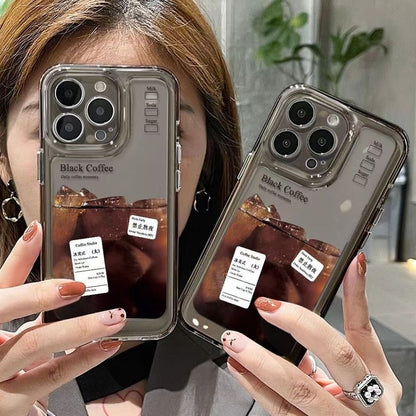 Case Transparent Coffee Phone