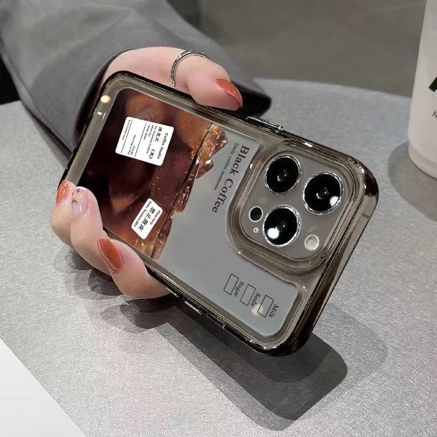 Case Transparent Coffee Phone