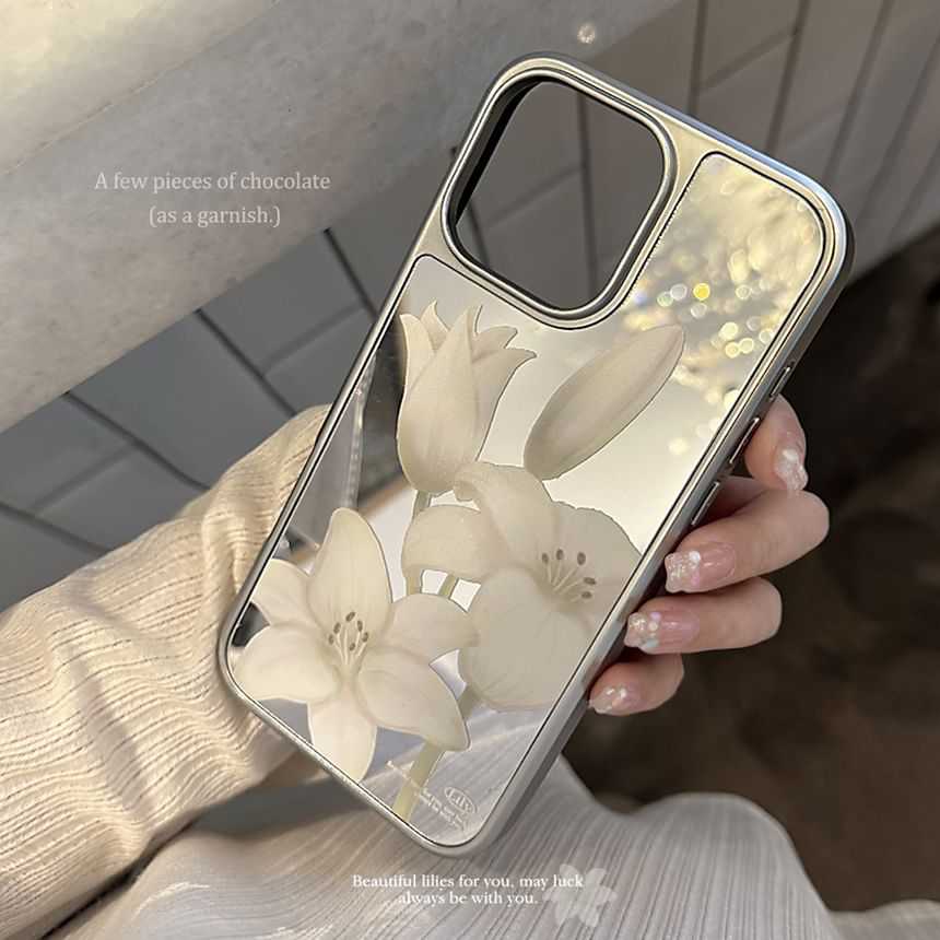 Case Set Floral Phone Print Strap /