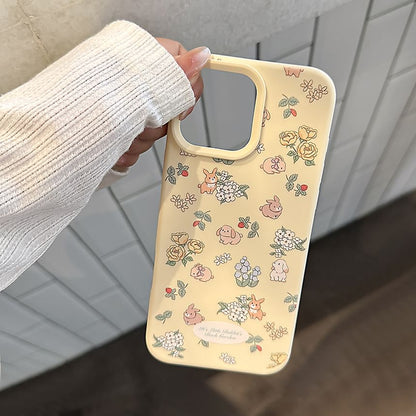 Strap Bead Phone / Rabbit Print Set Case