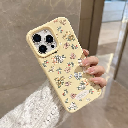 Strap Bead Phone / Rabbit Print Set Case