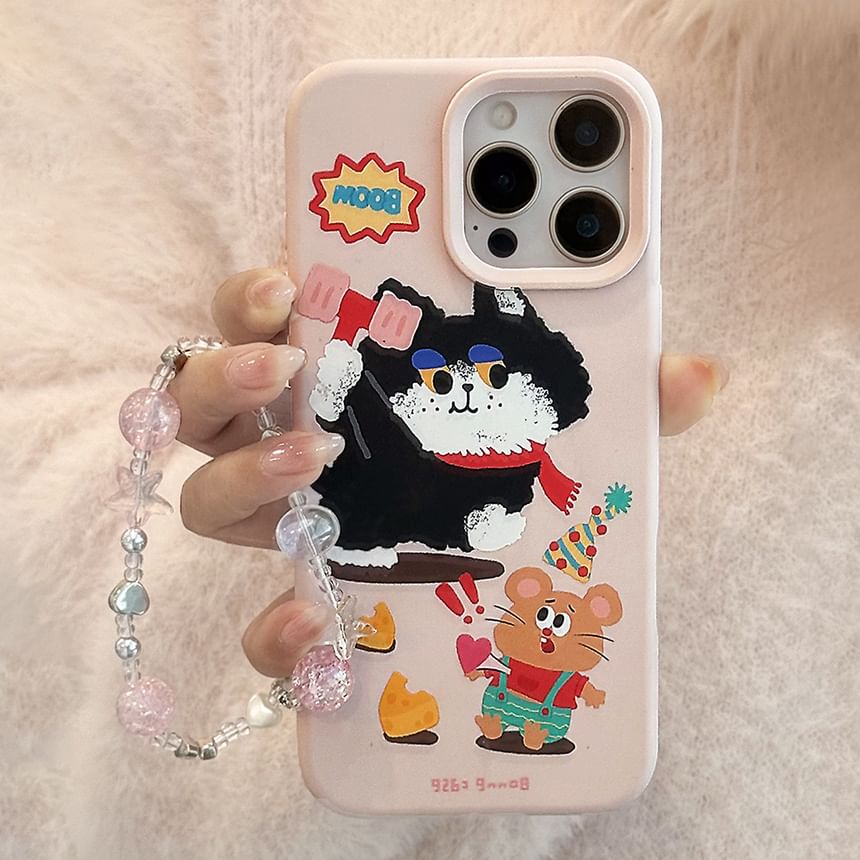 Set Phone Strap Cartoon Bead Case / Print