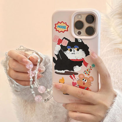 Set Phone Strap Cartoon Bead Case / Print