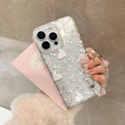 Bead Set Print Phone / Rabbit Case Strap