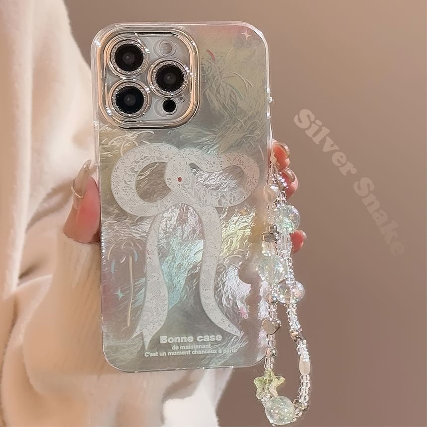 Set Phone / Bead Snake Strap Case Print